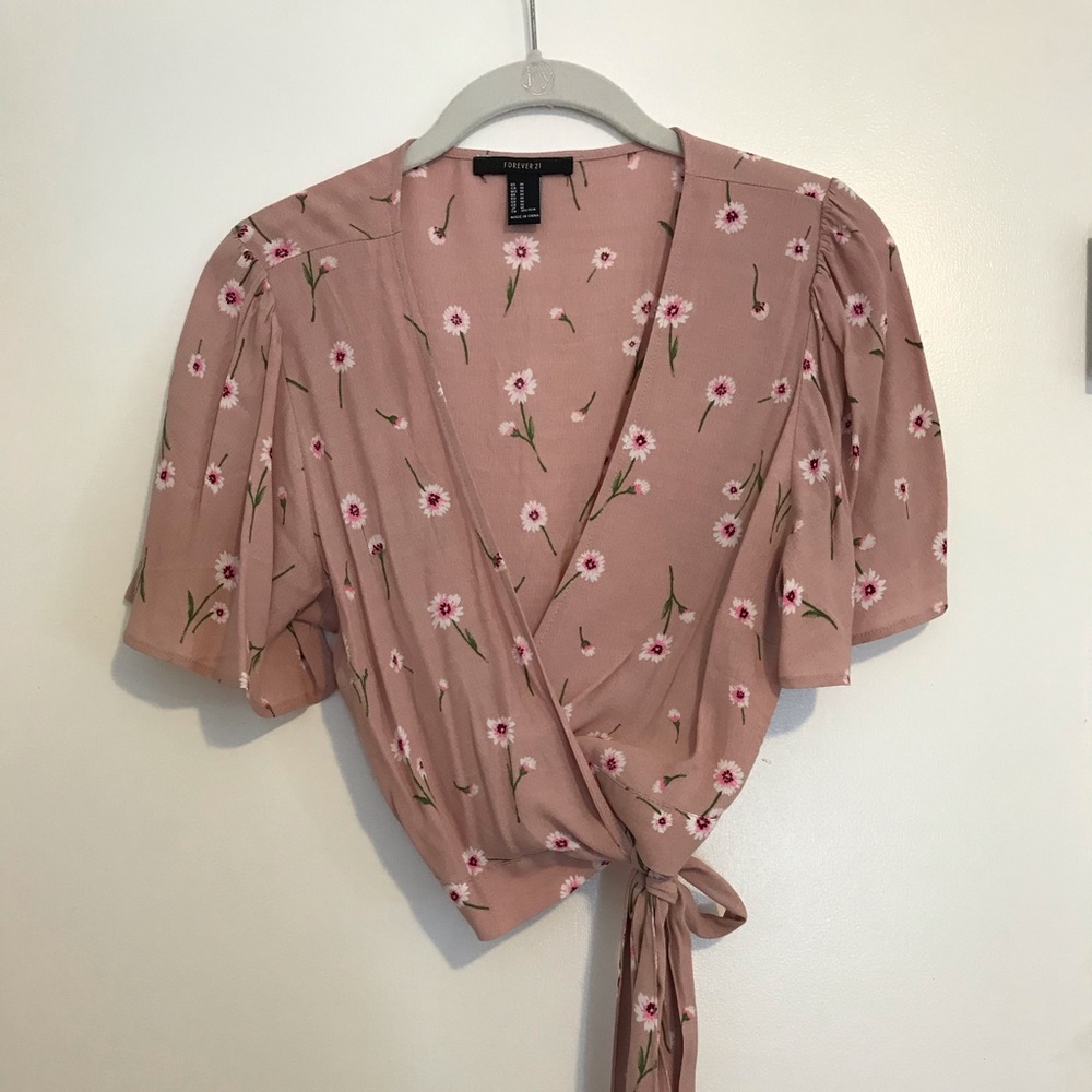 Wrap tie crop top